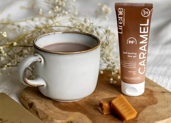 Lirene Perfect Tan Samoopalający Żel do Twarzy z Organiczną Wodą Kokosową Caramel 75ml