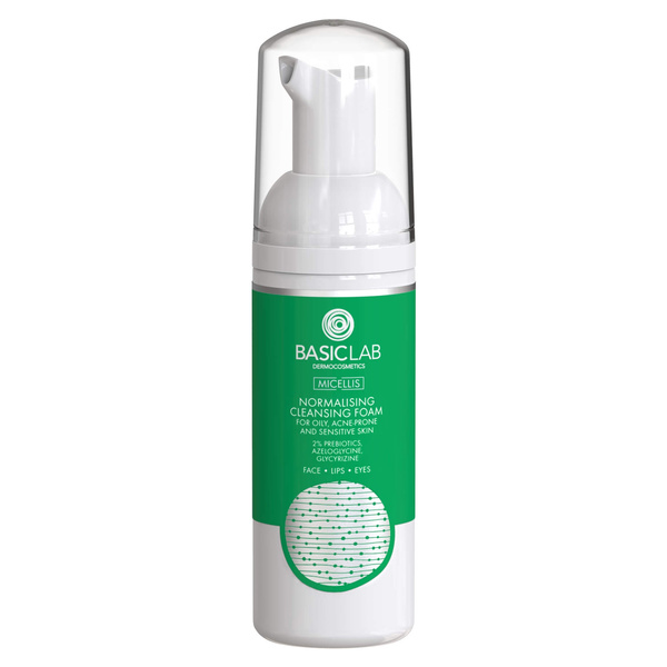 BasicLab Micellis Normalizing Cleansing Foam For Oily Acne Prone Sensitive Skin 50ml