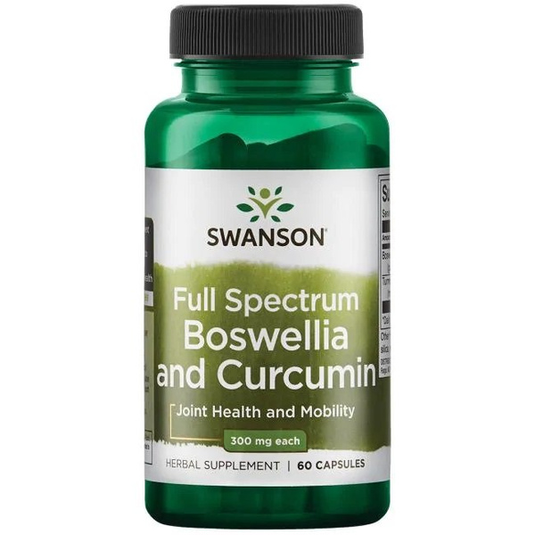 Swanson Full Spectrum Boswellia and Curcumin 300mg 60 Capsules