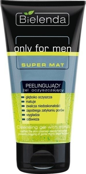 Bielenda Only for Men Super Mat Peelingujący Żel Oczyszczający 150g