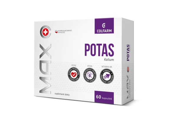 Colfarm Potas 333mg + Witamina B6 60 Kapsułek