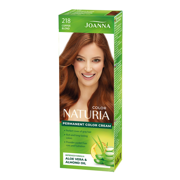 Joanna Naturia Permanent Hair Color Paint Care Shine No. 218 Copper Blond 100ml
