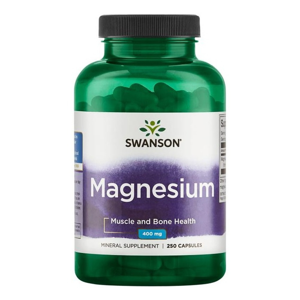Swanson Magnesium 200mg Magnez 250 Kapsułek