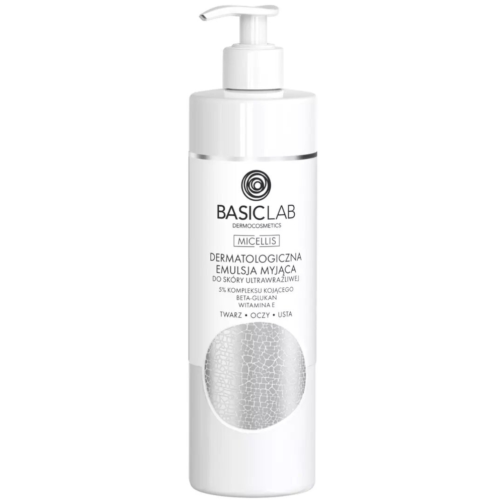 BasicLab Dermatologiczna Emulsja Myjąca dla Skóry Ultrawrażliwej - 300 ml