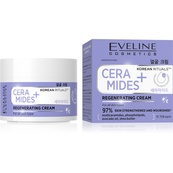 Eveline Korean Rituals Ceramides Regenerating Cream for All Skin Types Day and Night 50ml