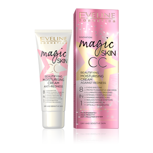 Eveline Magic Skin CC Upiększający Krem Nawilżający 8W1 na Zaczerwienienia 50ml