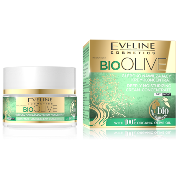 Eveline Bio Olive Głęboko Nawilżający Krem Koncentrat na Dzień i Noc 50ml + Krem pod Oczy 20ml