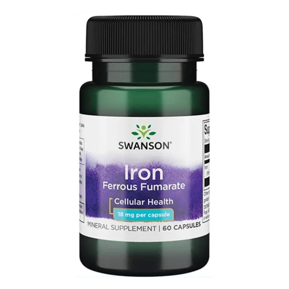 Swanson Iron Ferrous Fumarate 18mg 60 Capsules