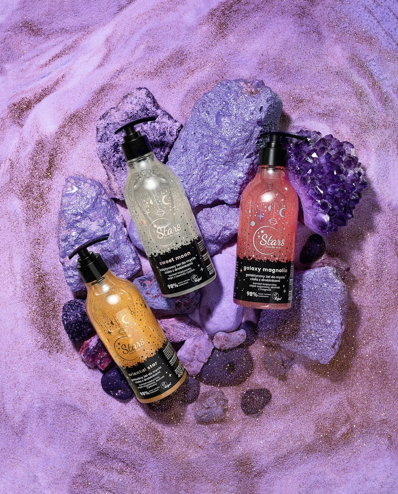 Stars from The Stars Sweet Moon Lunar Body Wash Gel with Particles 400ml Best Before 11.10.25