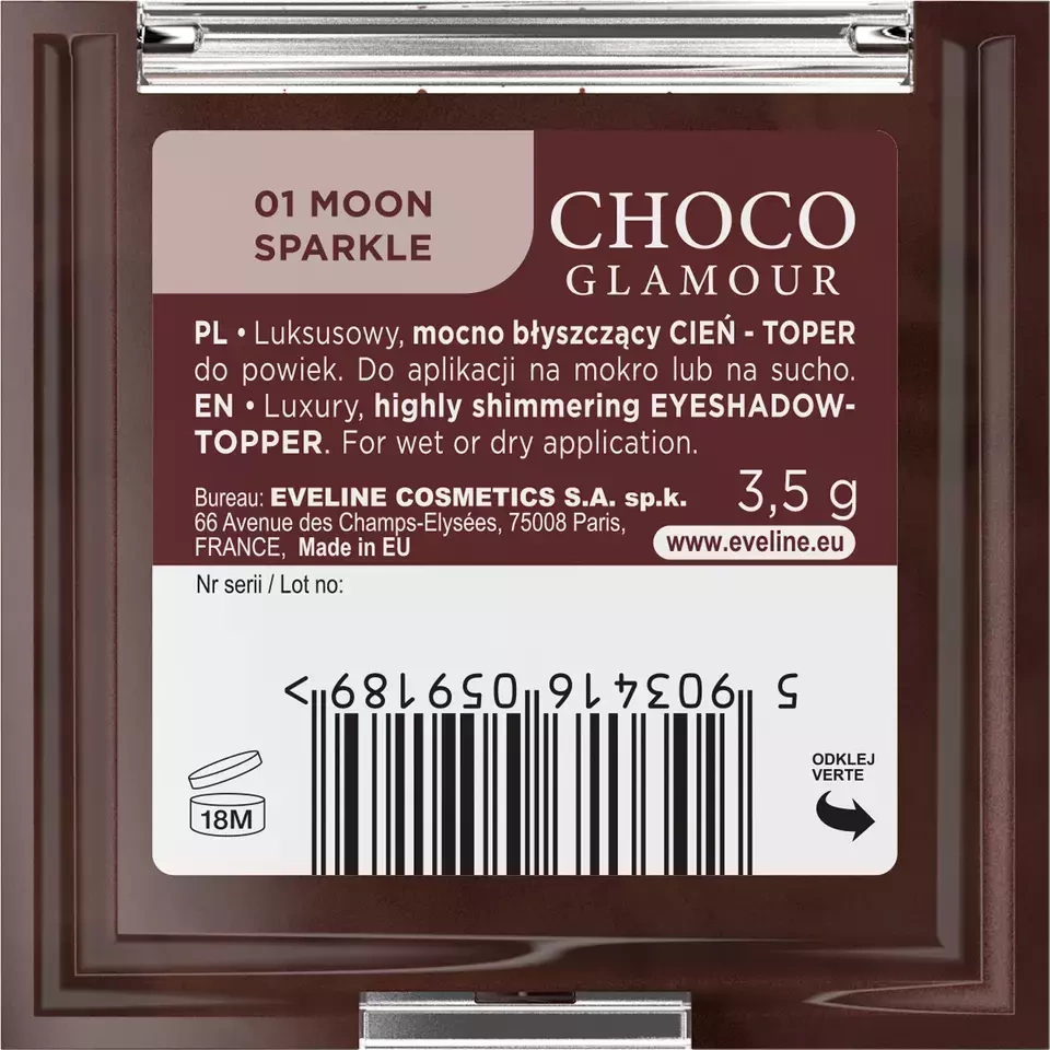 Eveline Choco Glamour Shiny Eye Shadow-Topper 3g