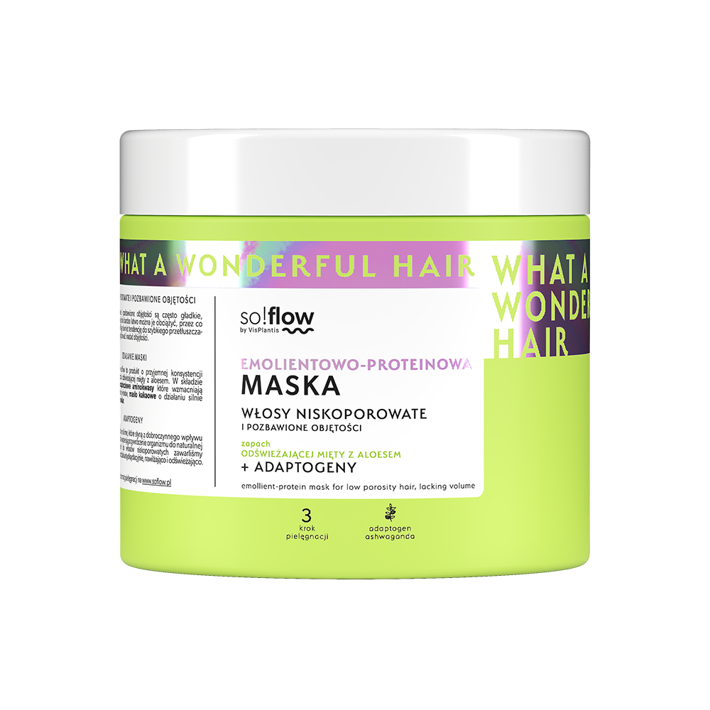So!Flow Luxe Emollient-Protein Mask for Low Porosity & Volume-Boosting Hair Care - 400ml