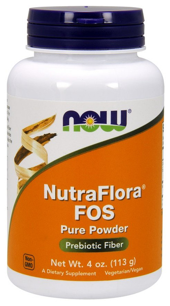 Now Foods NutraFlora FOS Pure Powder Naturalny Błonnik 113g