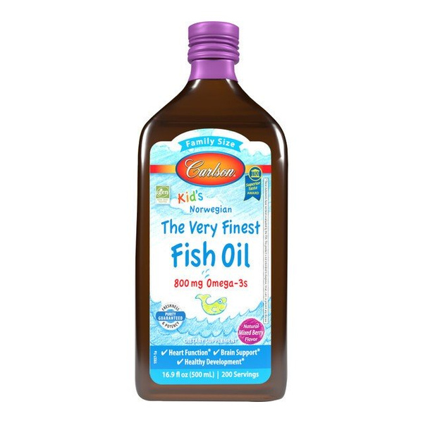 Carlson Labs Kid's The Very Finest Fish Oil Mixed Berry For Healthy Development 500ml