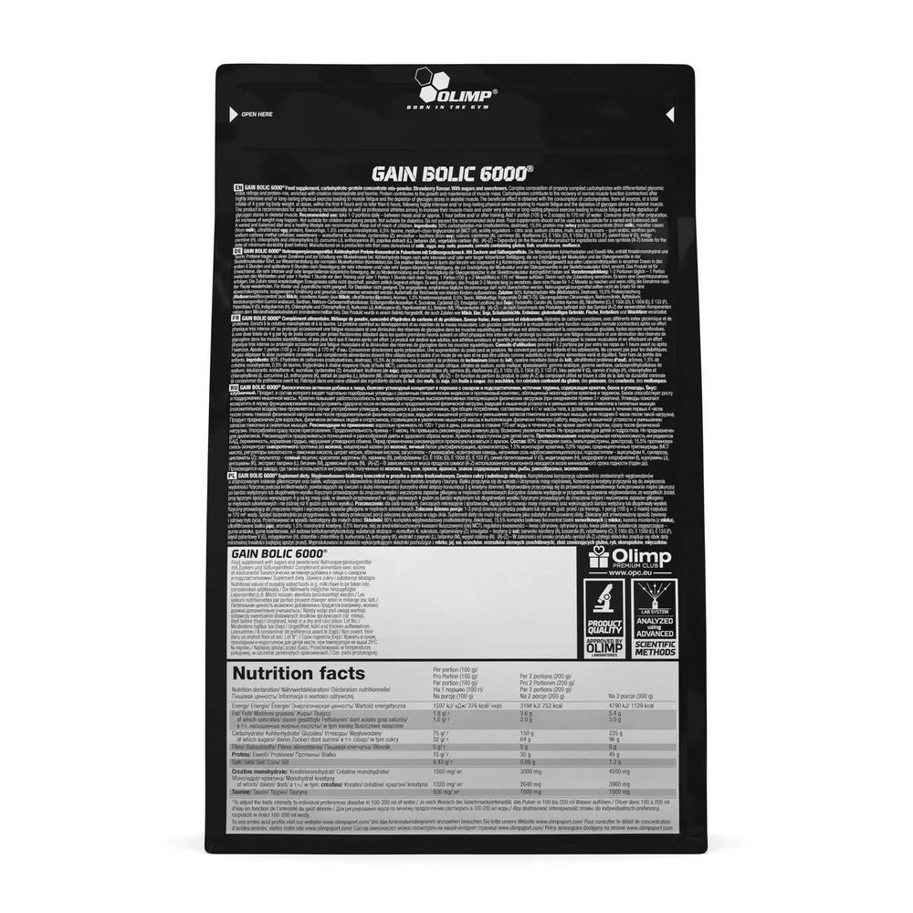 Olimp Gain Bolic 6000 Strawberry 1000g