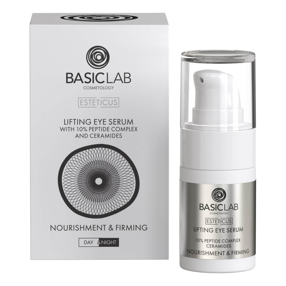 BasicLab Esteticus Liftingujące Serum pod Oczy 10% Peptydy 15ml