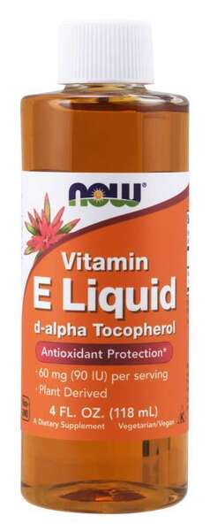 Now Foods Vitamin E Liquid D-alpha-Tocopheryl Supports Immunity 118ml