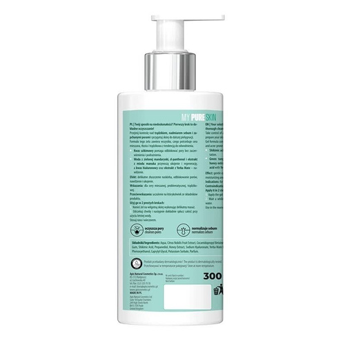 Apis My Pure Skin Normalizujący Żel do Mycia Twarzy dla Skóry Problematycznej 300ml