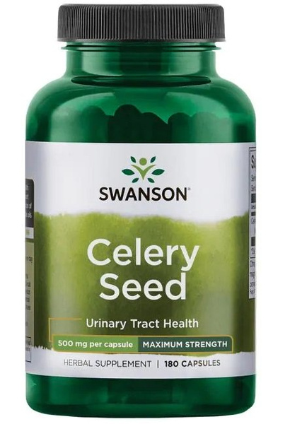 Swanson Celery Seed 500mg Celery Maximum Strength Urinary Support 180 Capsules