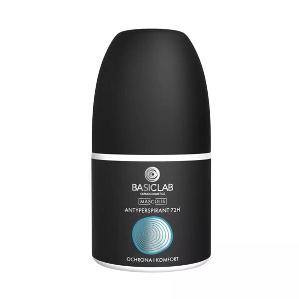 BasicLab Masculis Antiperspirant - Best Men's 72H Sweat Protection & Comfort, 60ml