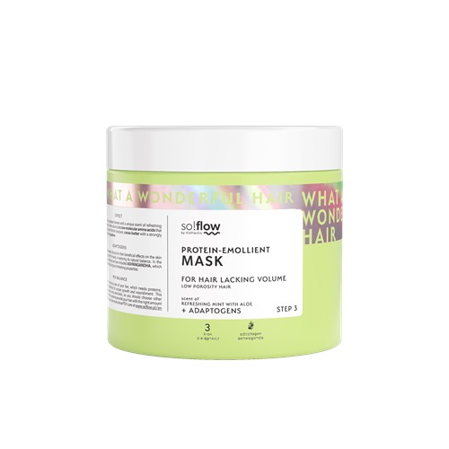 So!Flow Luxe Emollient-Protein Mask for Low Porosity & Volume-Boosting Hair Care - 400ml