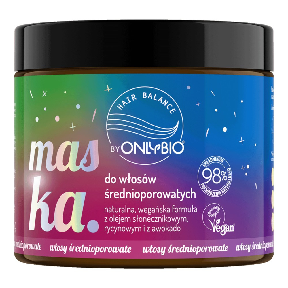 Onlybio Mask for Medium Porosity Hair with Sunflower and Castor Oil 400ml
