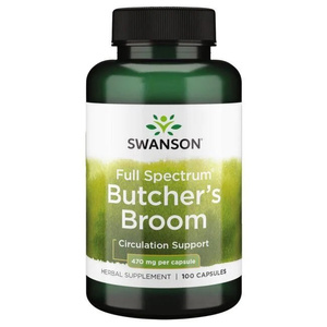 Swanson Full Spectrum Butcher's Broom 470mg 100 Capsules