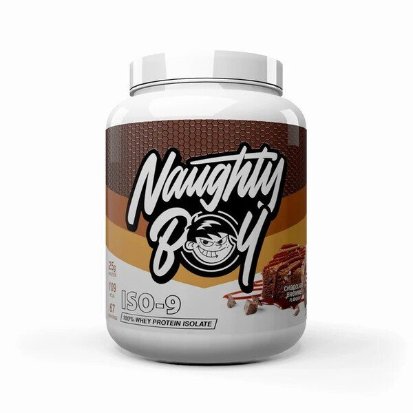 Naughty Boy Iso-9 Whey Protein Isolate Chocolate Brownie For Muscle Recovery 2010g