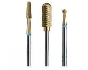 IQ Nails Home Spa Gold Drill Bits Gold Package of 3 Drill Bits