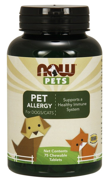 Now Foods Pets Pet Allergy Animal Supplement 75 Tablets