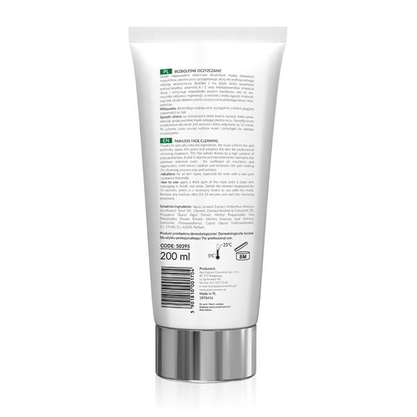 Apis Professional Painless Face Cleansing Maska Rozpulchniająca z Czynnikiem Łagodzącym dla każdego Rodzaju Skóry 200ml