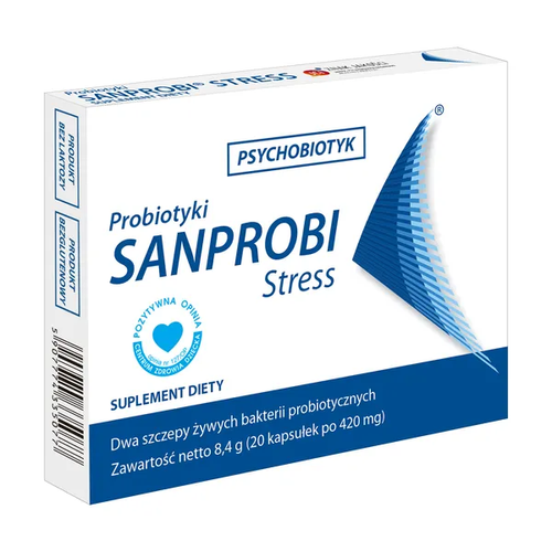 Sanprobi Stress Probiotyk Wspiera Mikroflorę Organizmu 20 Kapsułek
