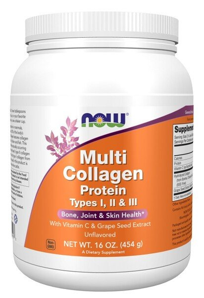 Now Foods Multi Collagen Protein Multi-Component Collagen Protein I II and III 454g