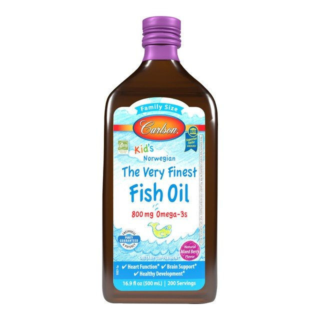 Carlson Labs Kid's The Very Finest Fish Oil Mixed Berry For Healthy Development 500ml