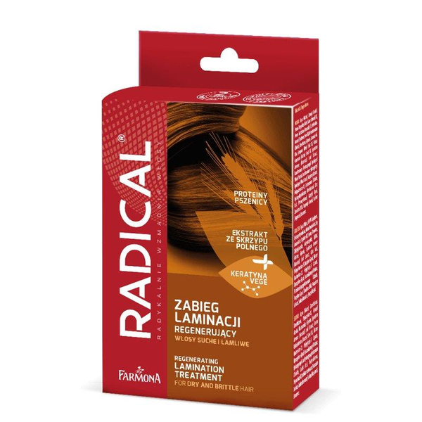 Radical Regenerujący Zabieg Laminacji Włosów Maska 15ml Booster 15ml Serum 5ml