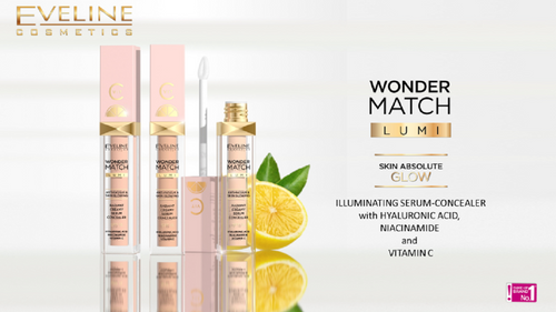 Eveline Wonder Match Lumi Rozświetlający Korektor z Witaminą C SPF15 Nr 10 Vanilla Warm 6,8ml