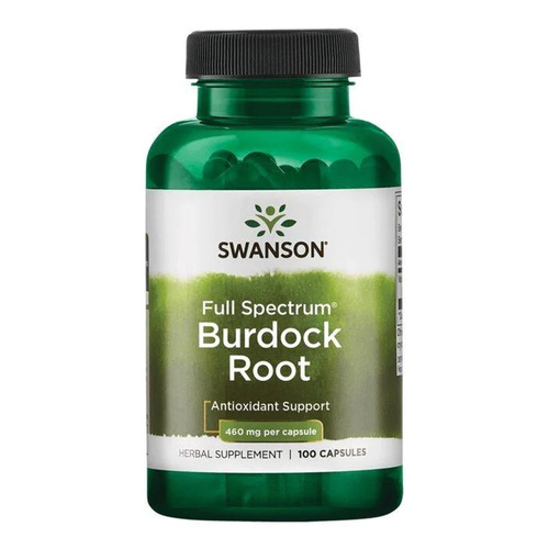 Swanson Full Spectrum Burdock Root 460mg Wspiera Układ Odpornościowy 100 Kapsułek