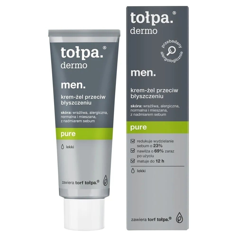 Tolpa Dermo Men Pure Mattifying Cream-Gel For Face Reducing Blackheads 40ml
