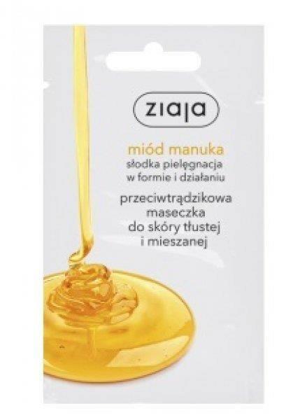 Ziaja Honey Manuka Anti-Acne Mask for Oily and Combination Skin 7ml