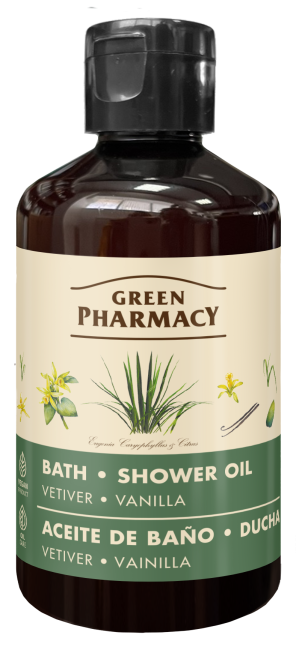 Green Pharmacy Bath and shower oil Vetiver and vanilla 250ml