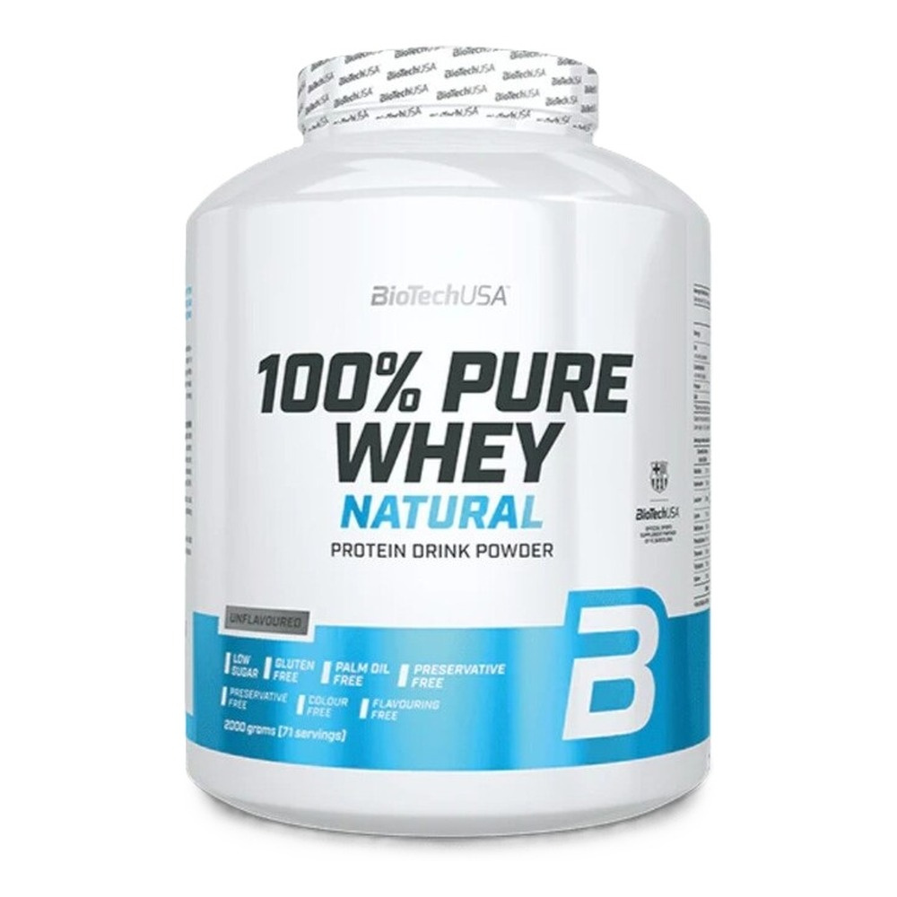 BioTechUSA 100% Pure Whey Białko Serwatkowe w Proszku Bez Smaku 2000g