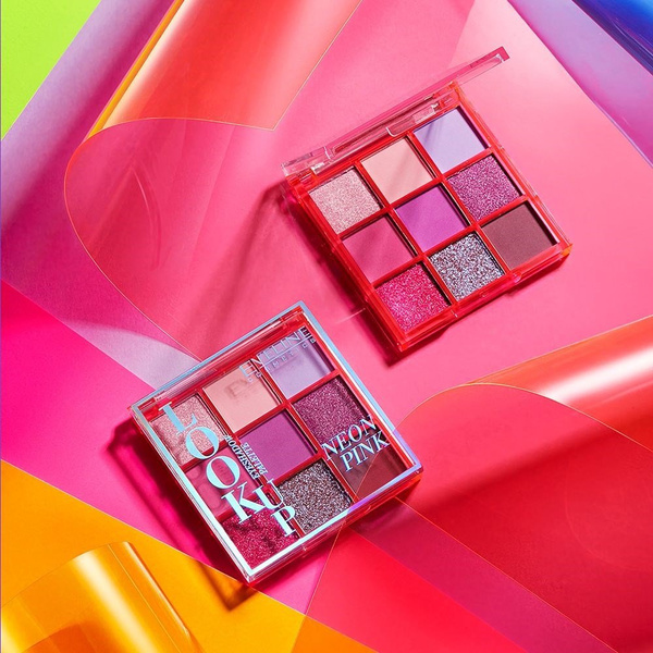 Eveline Eyeshadow Palette 9 Colours Look Up Neon Pink Eye Shadows 10.8g