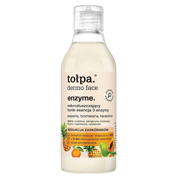 Tolpa Dermo Face Enzymatyczny Tonik-Esencja Mikrozłuszczający 3 Enzymy 200ml