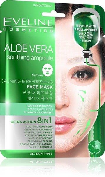 Eveline Aloe Vera Calming and Refreshing Face Sheet Mask 1 piece