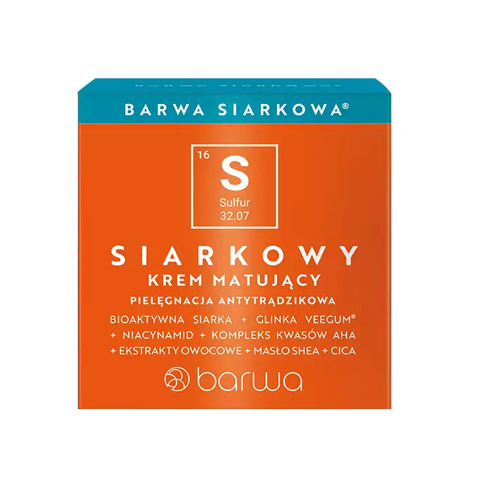Barwa Siarkowa Matujący Krem Przeciwtrądzikowy