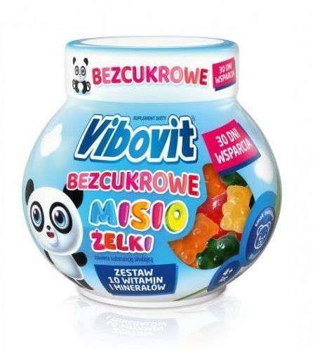 Vibovit Bezcukrowe Misio Żelki Witaminy i Minerały dla Dzieci powyżej 4 Roku Życia 30 Sztuk