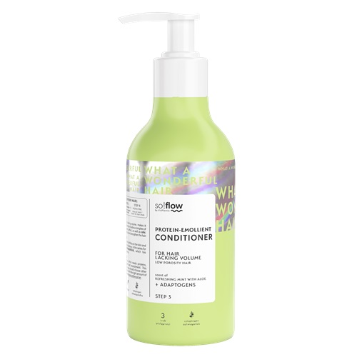 So!Flow Odżywka Białkowo-Emolientowa do Włosów Niskoporowatych i Delikatnych - 400 ml