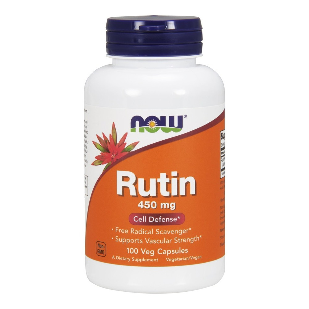 Now Foods Rutin 450mg Rutin Strengthens Heart and Blood Vessel Health 100 Capsules