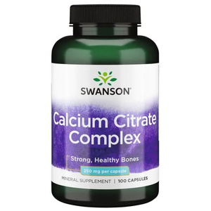 Swanson Calcium Citrate Complex 250mg 100 Capsules