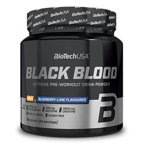 BioTechUSA Black Blood NOX+ Przedtreningówka Jagoda Limonka Na Intensywne Treningi 340g