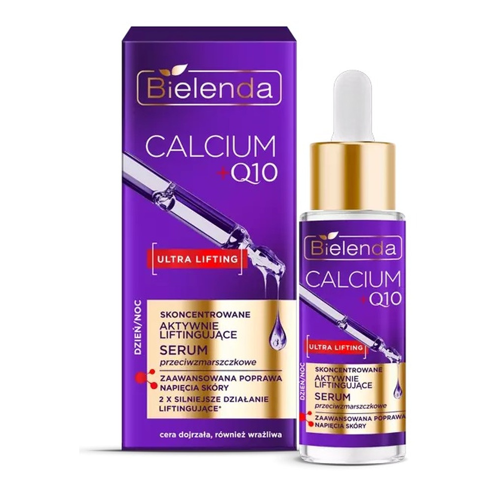 Bielenda Calcium+Q10 Skoncentrowane Przeciwzmarszczkowe Aktywnie Liftingujące Serum na Dzień i na Noc 30ml